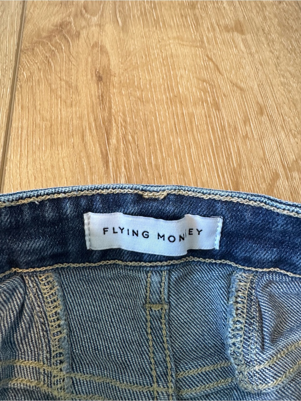 Flying Monkey Super High Rise Detailed Raw Hem Flare Jeans size 27 Style Y3502 - Picture 6 of 9